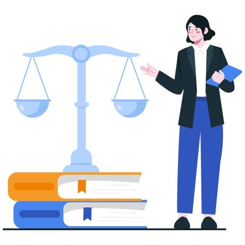 Lawyer Explaining Law and Justice